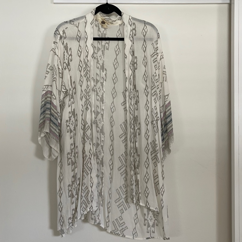 Free People Printed Kimono